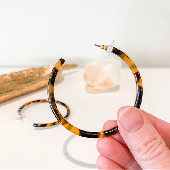 J. Crew Jewelry - J. Crew Tortoise Hoops